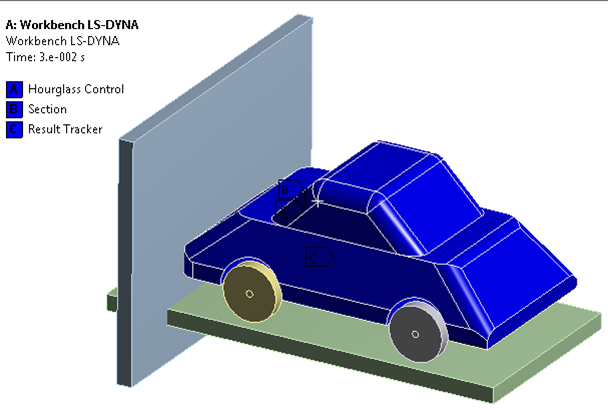 workbench LS-DYNA中汽车碰撞实例的图4